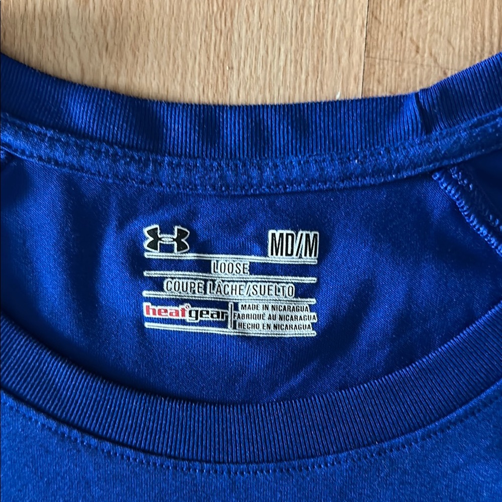 Under Armour Blue Athletic T-Shirt medium - Picture 3 of 5